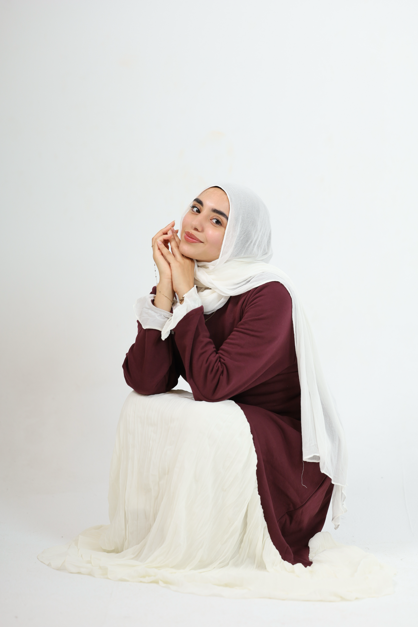Dafaa Dress – Burgundy