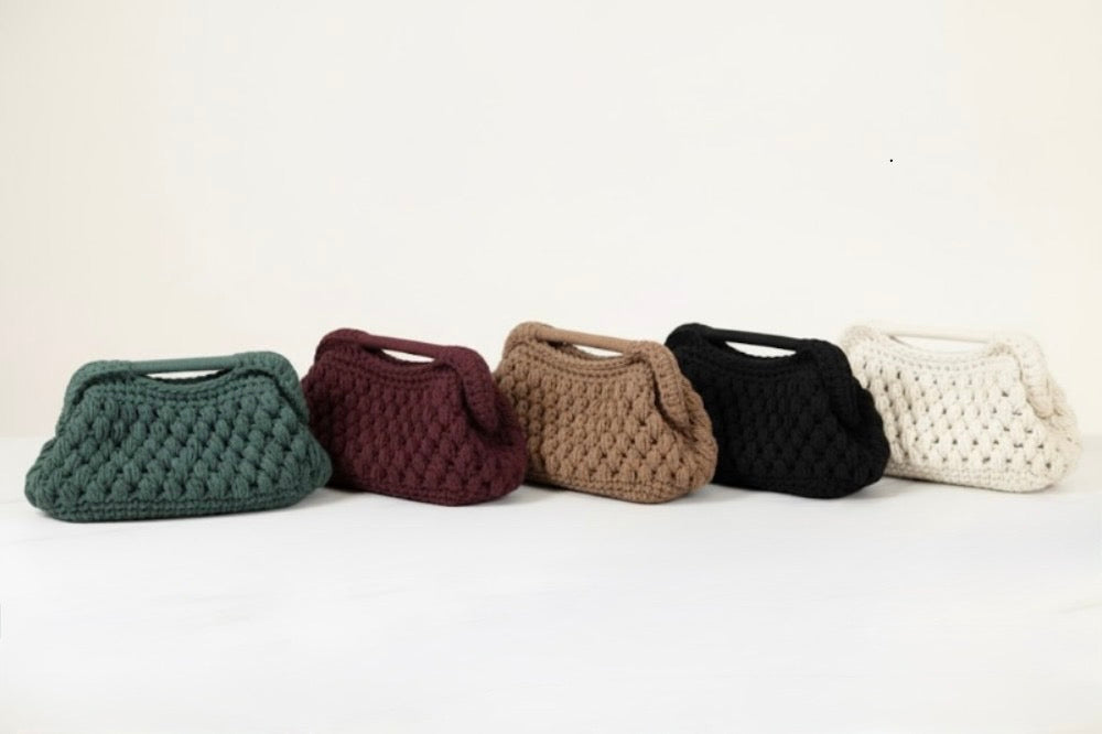 Crochet clutch bag