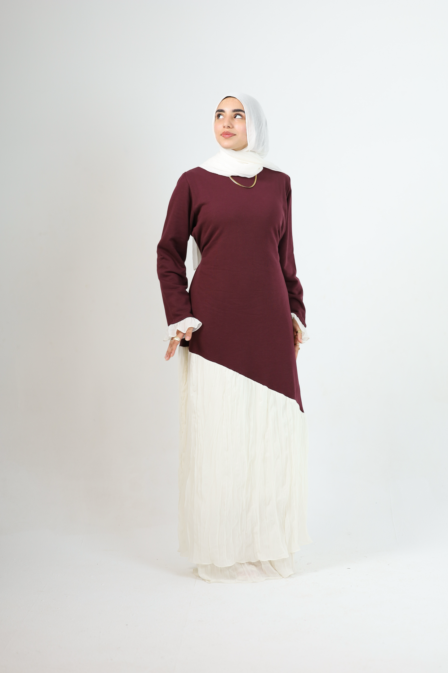 Dafaa Dress – Burgundy