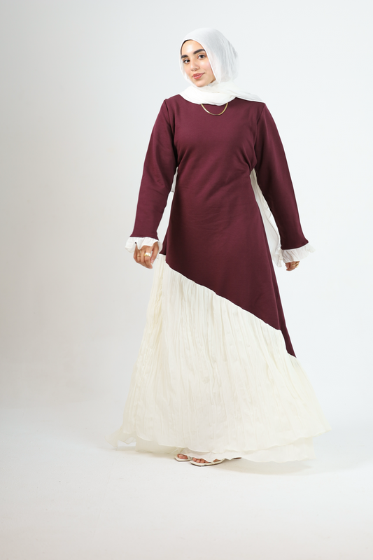 Dafaa Dress – Burgundy