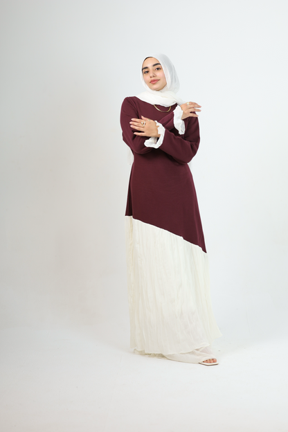 Dafaa Dress – Burgundy