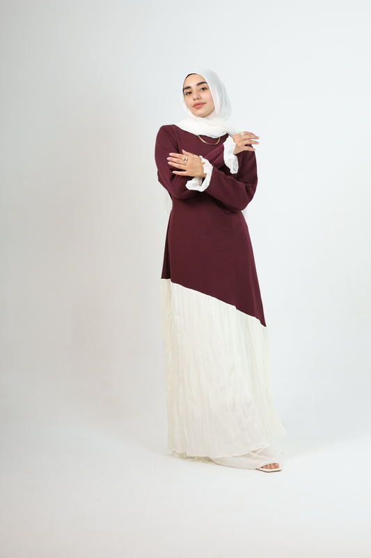 Dafaa Dress – Burgundy