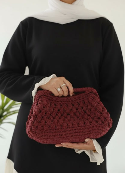 Crochet clutch bag